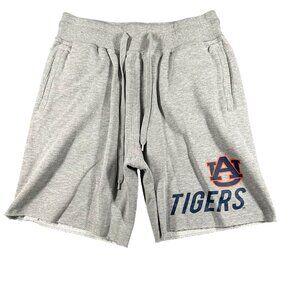 Auburn Tigers Shorts Mens Medium Gray Fleece Sweat Shorts Pull On Pockets